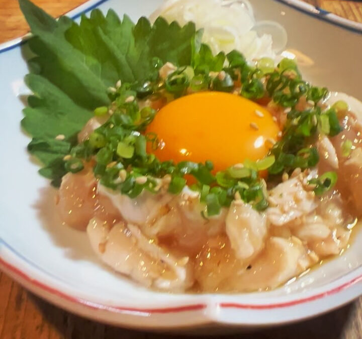 塩だれ鶏ユッケ‼️